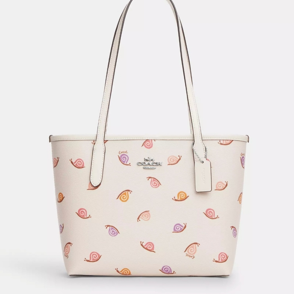 COACH tote with snail print